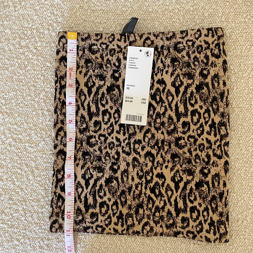 Out From Under Leopard Print Seamless Knit Tube Top NWT XS - Picture 5 of 6